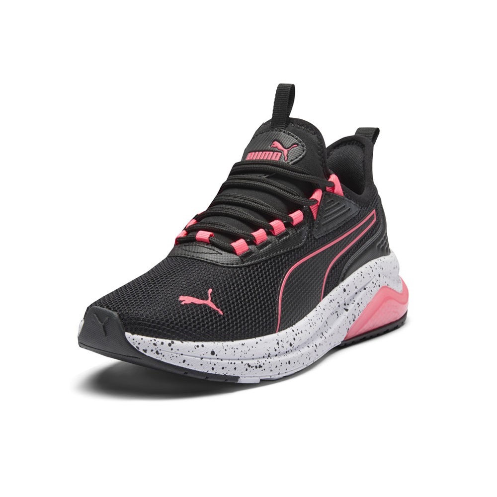 PUMA Amplifier Speckle Lace Up Womens Black Sneakers Casual Shoes - Image 3