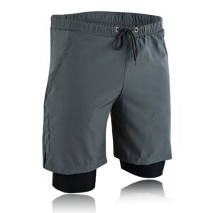 Mens Soft Sports Running Shorts Gym Training Fitness Bottoms With Pockets